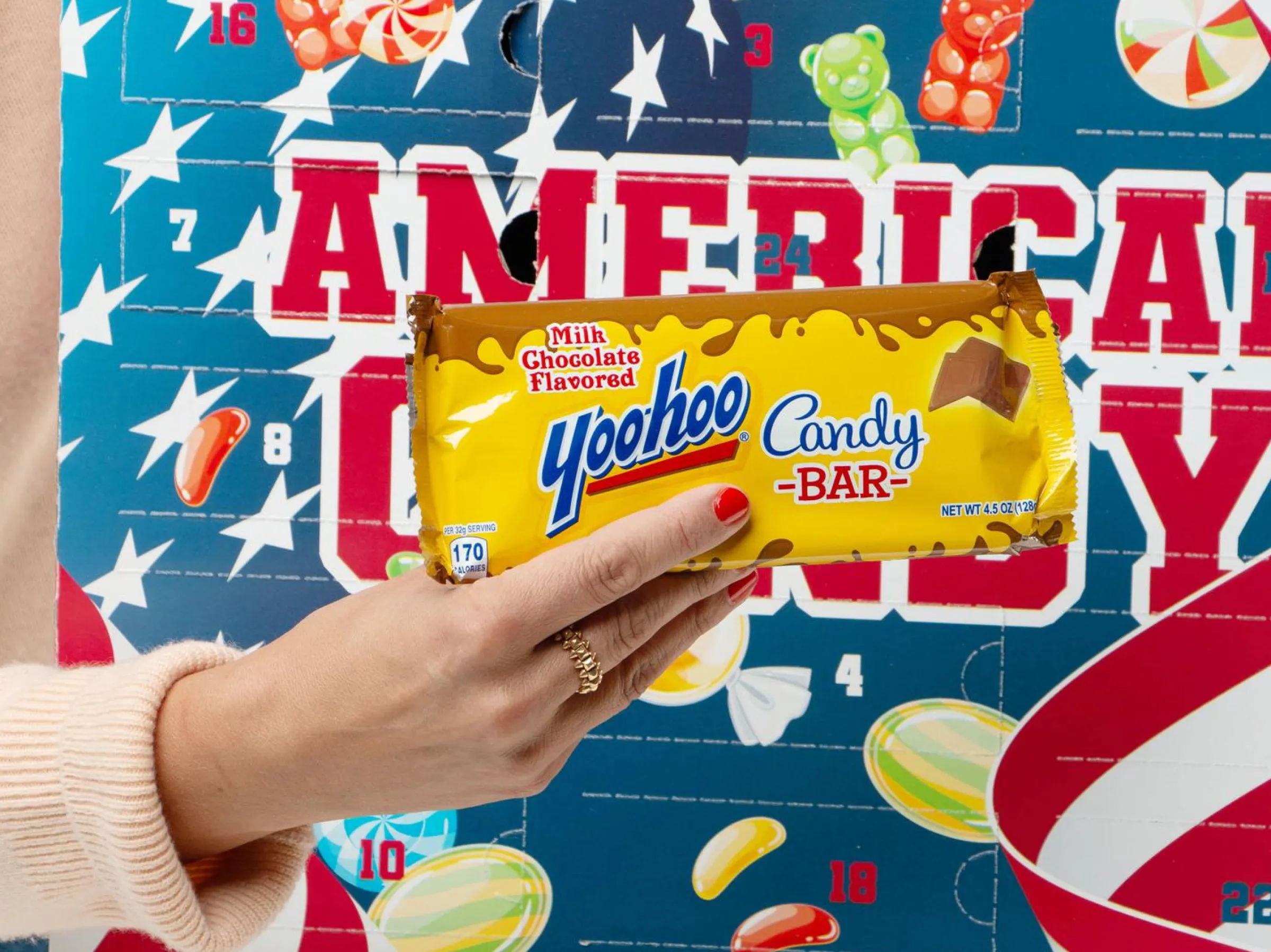 Adventskalender med USA-godis