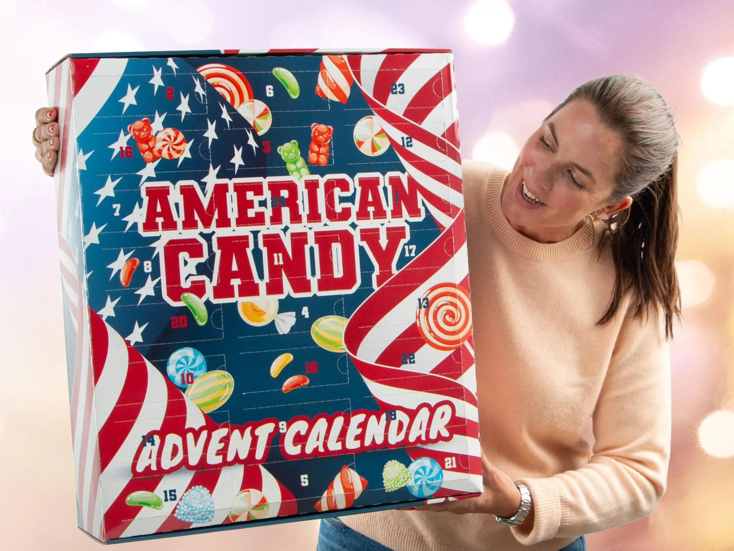 Adventskalender med USA-godis