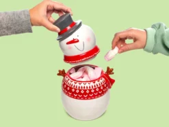 Burk med Lock - Snögubbe