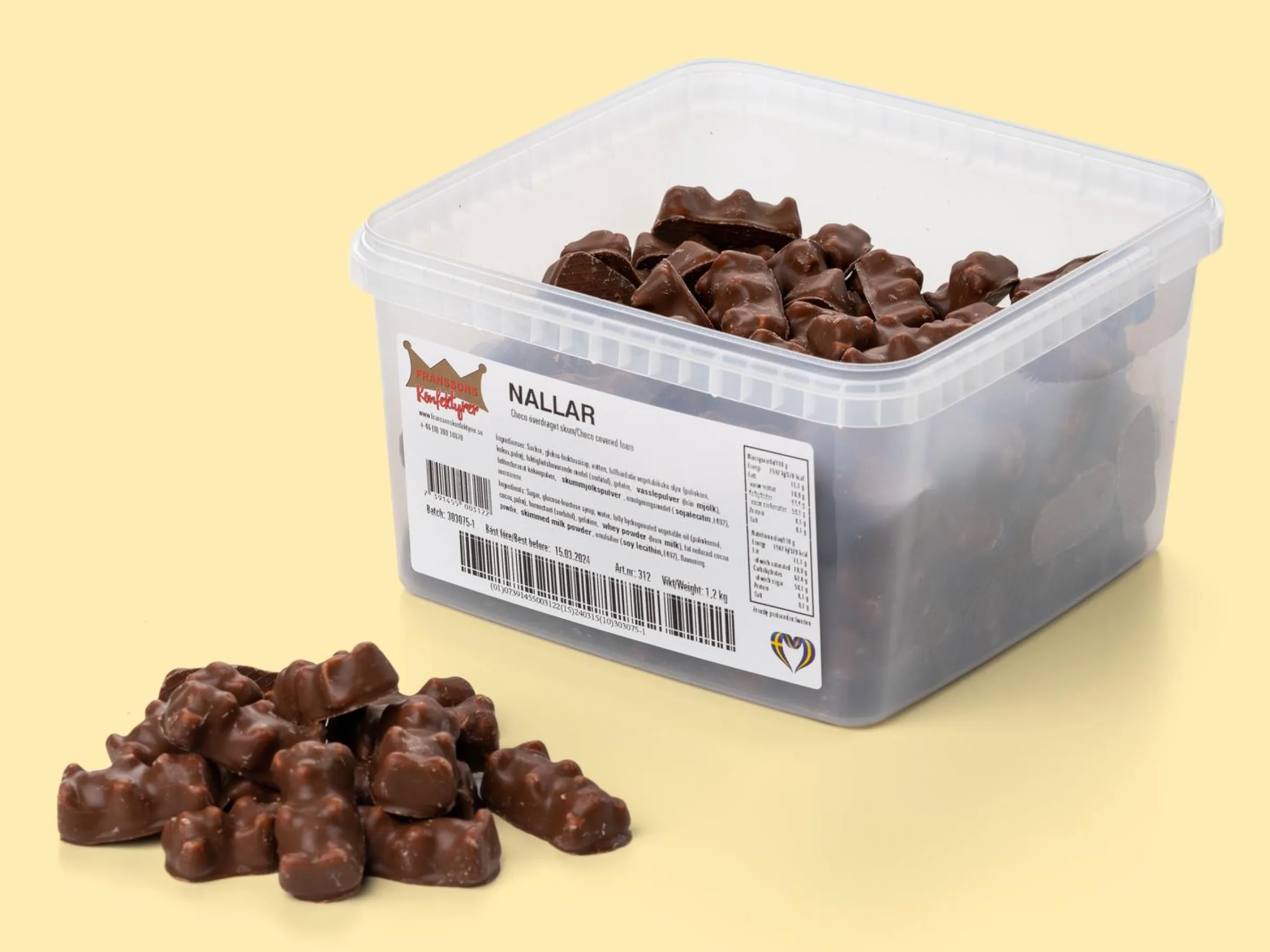 Chokladnallar Lösgodis 1,2 kg