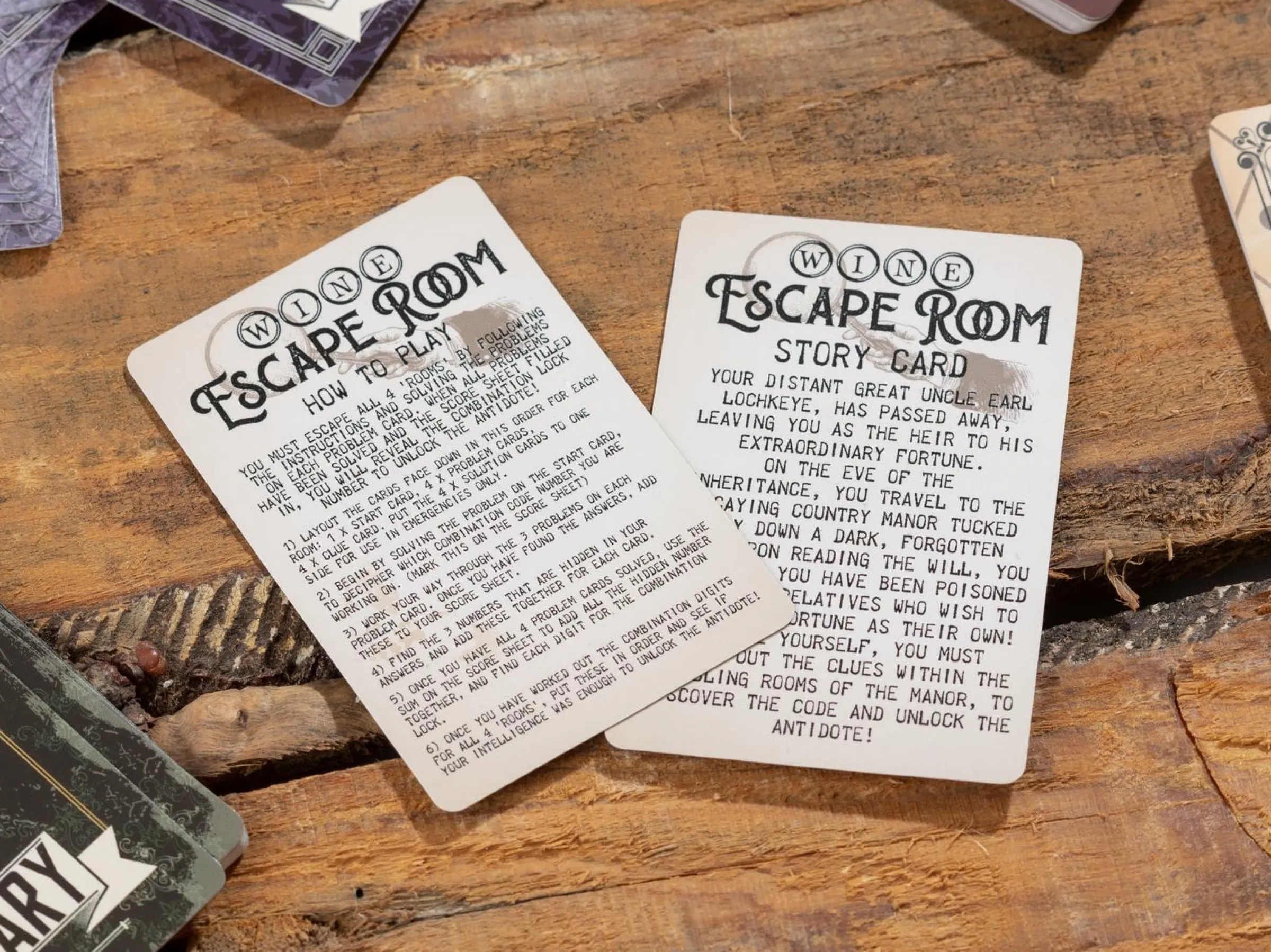 Escape Room-spel för Vinflaska