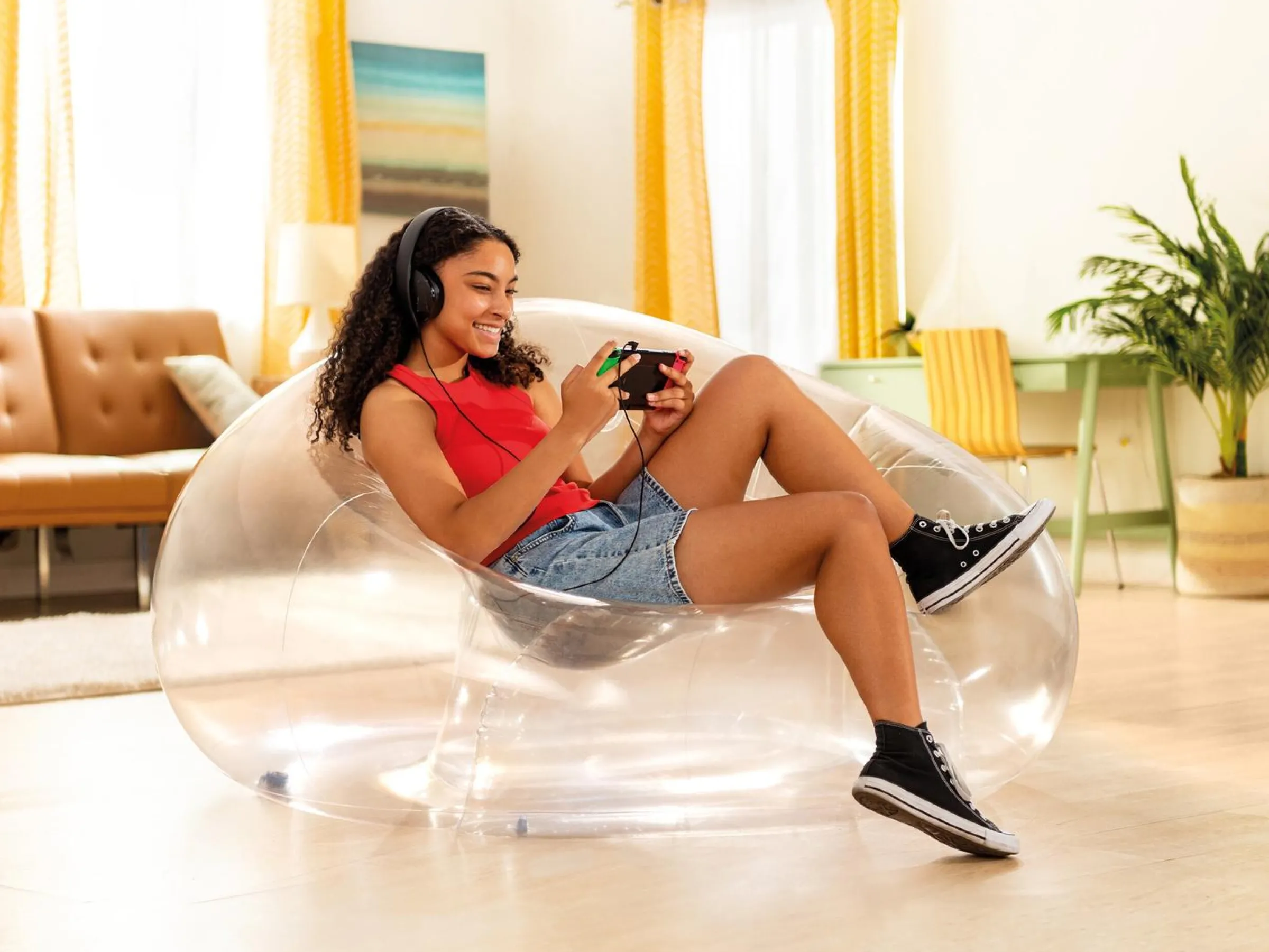 Genomskinlig Uppblåsbar Sittsäck - Intex