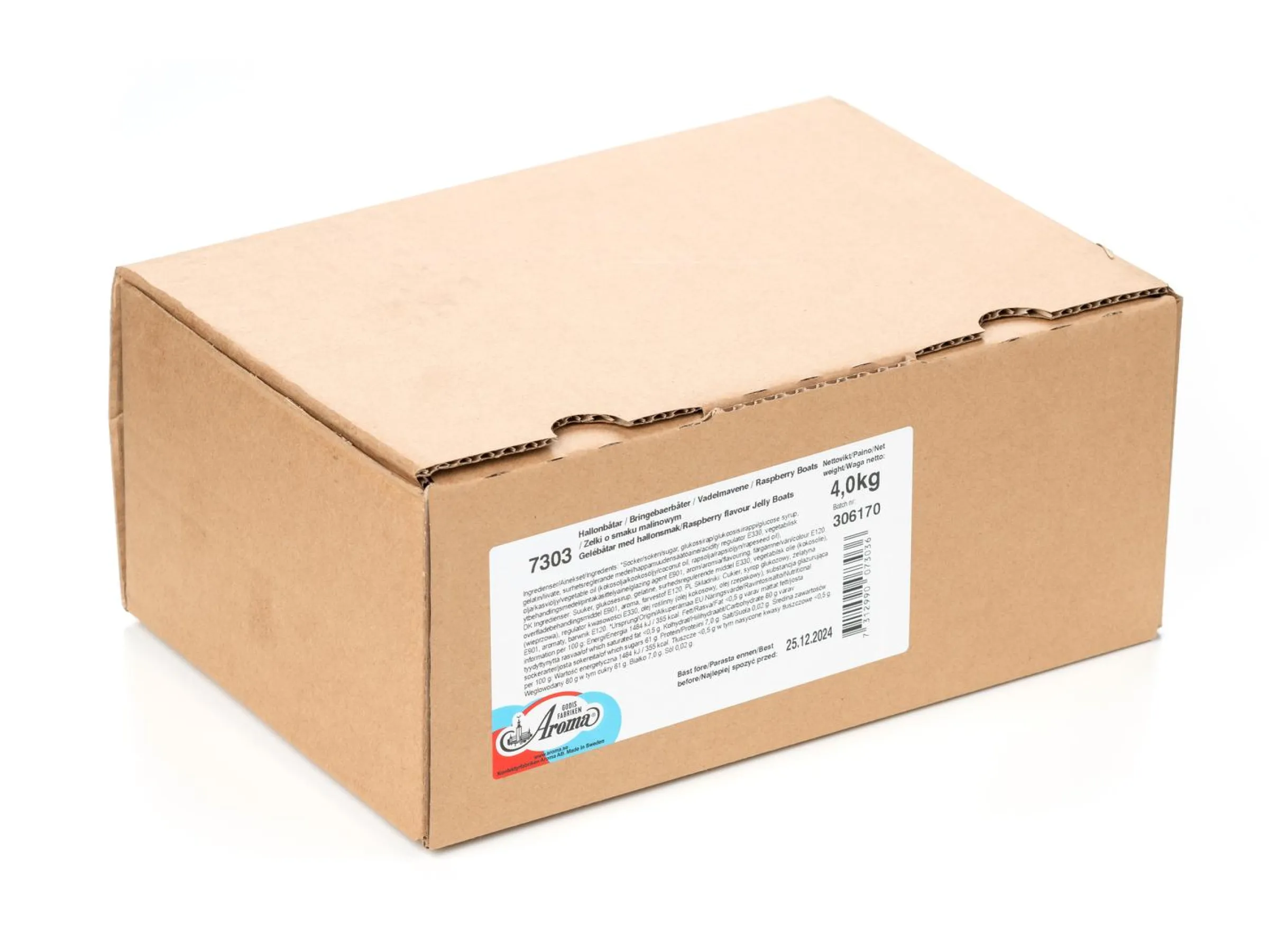 Hallonbåtar Lösgodis 4 kg