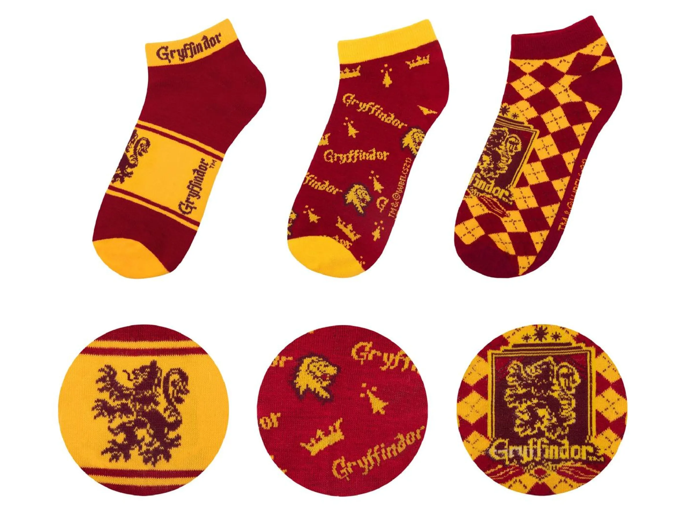 Harry Potter ankelstrumpor 3-pack - Gryffindor