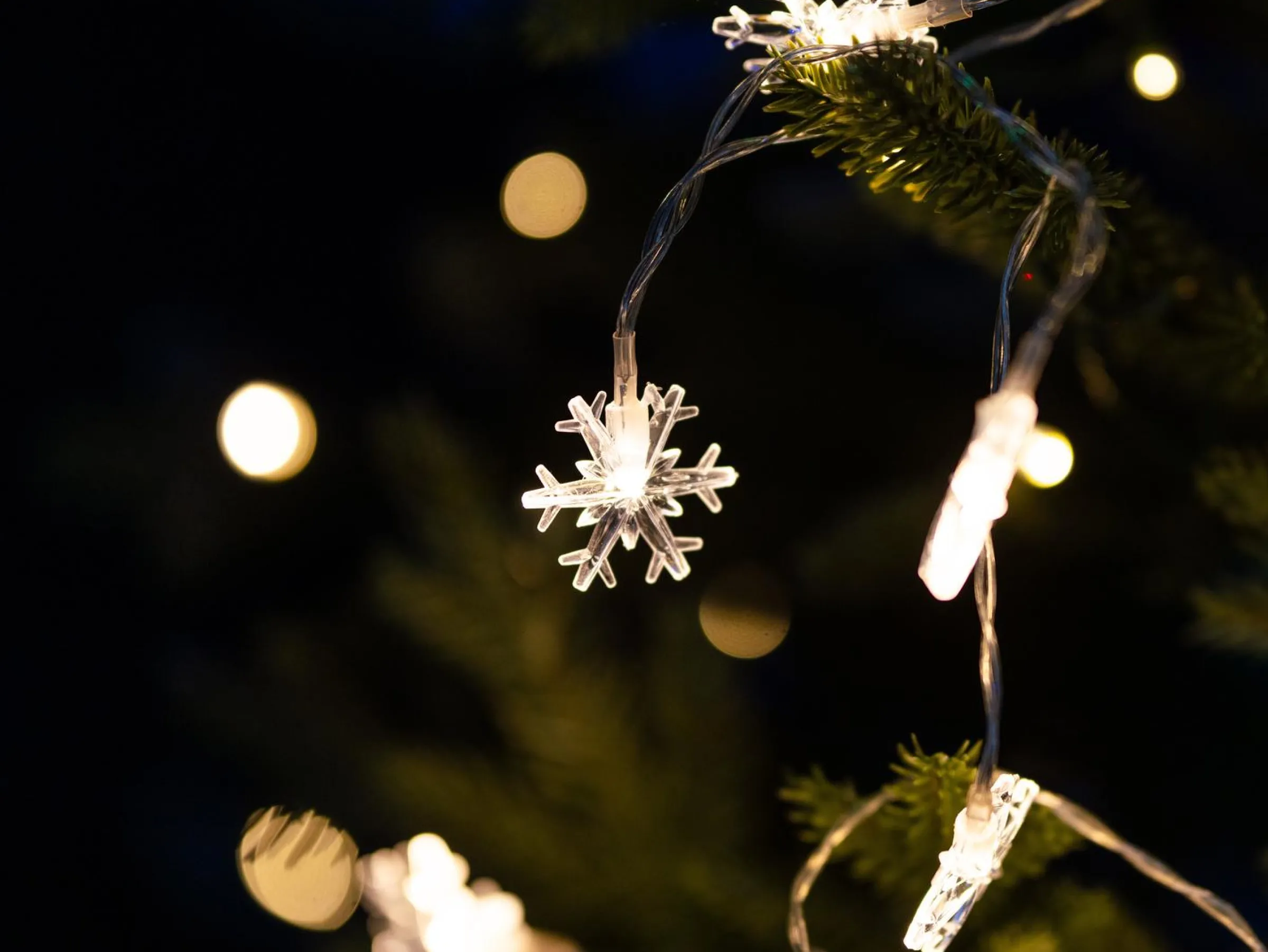 Ljusslinga Snöflingor 3m