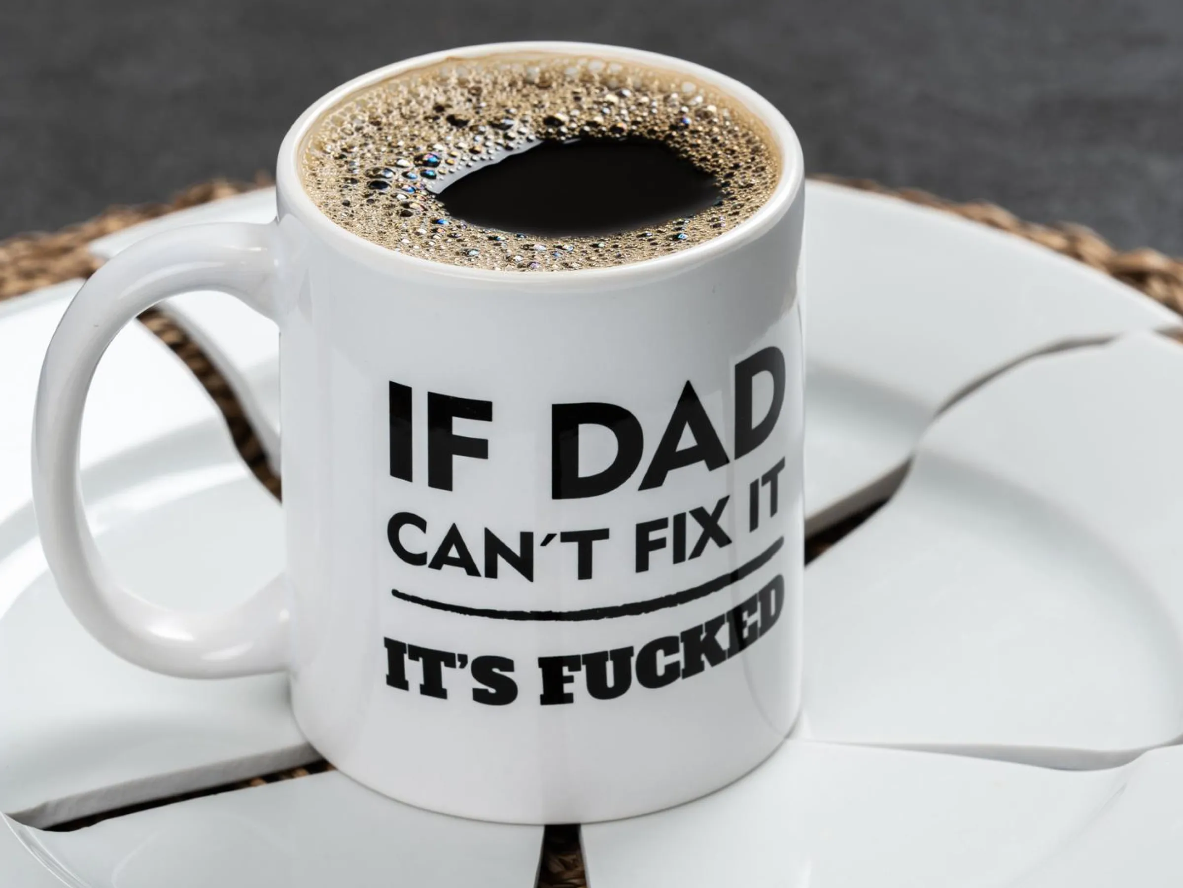 Mugg med Tryck - If Dad Can't Fix It
