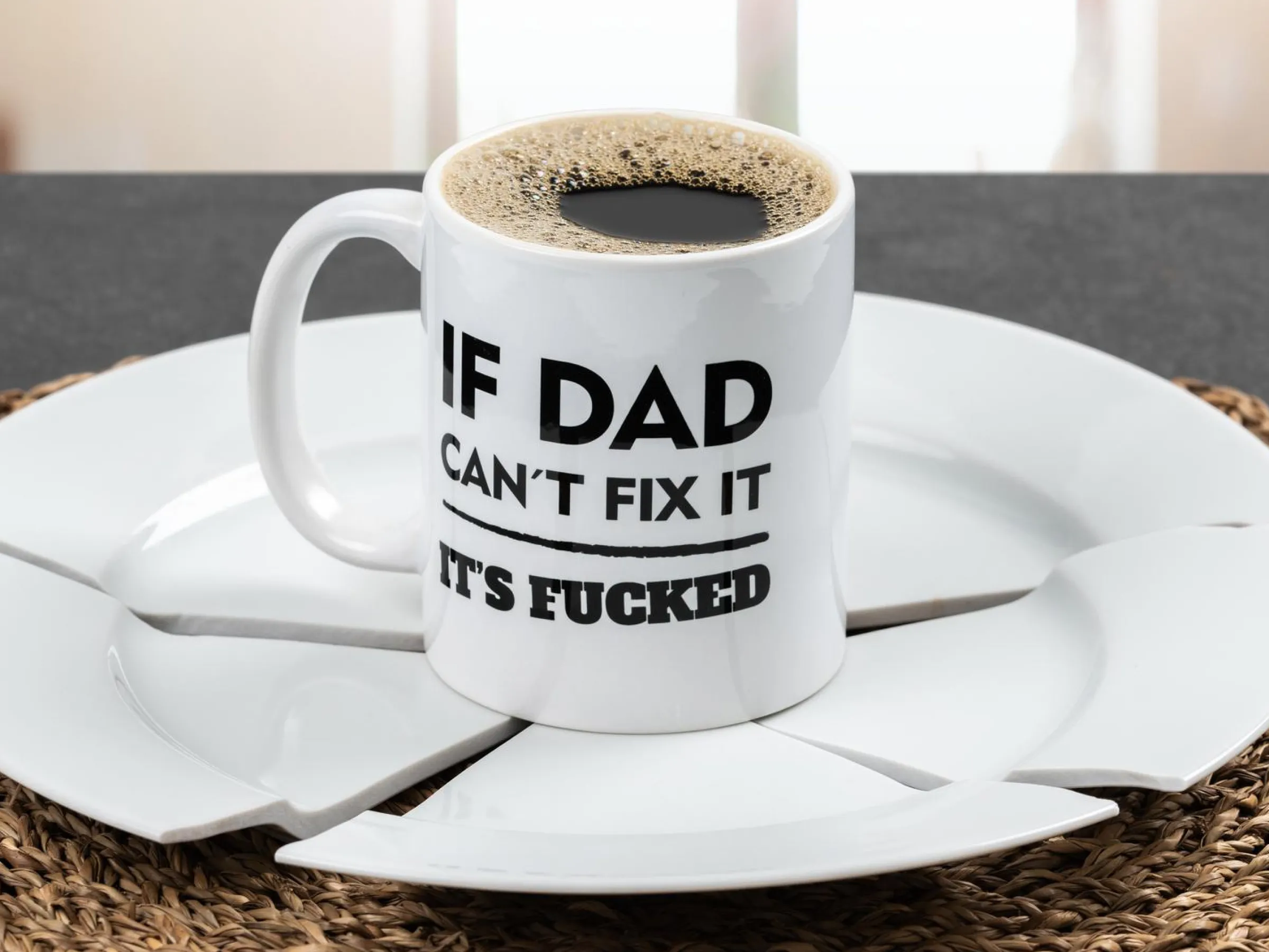 Mugg med Tryck - If Dad Can't Fix It