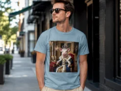 Premium T-shirt med foto - Kungligt djurporträtt
