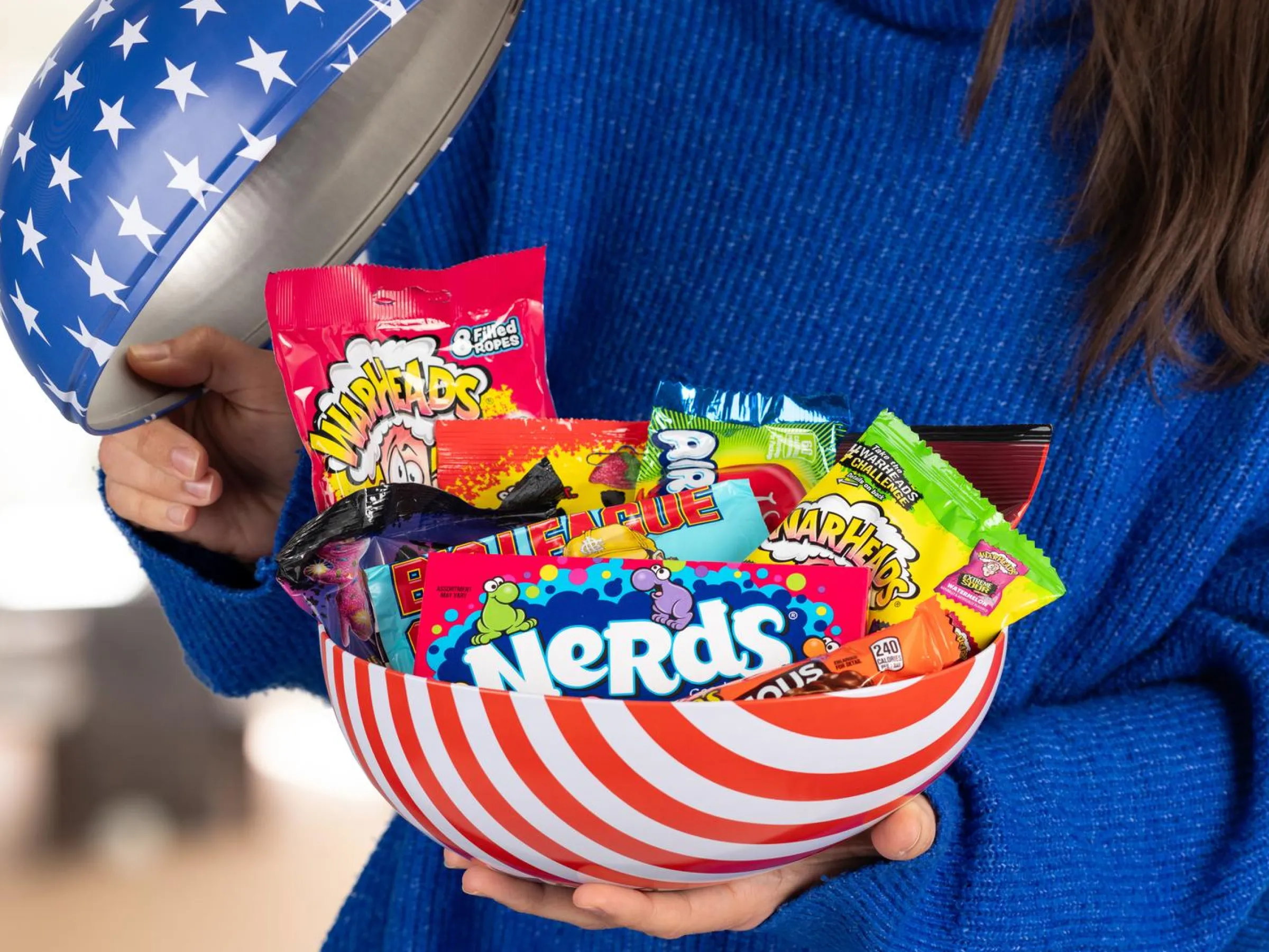 Påskägg med USA-godis