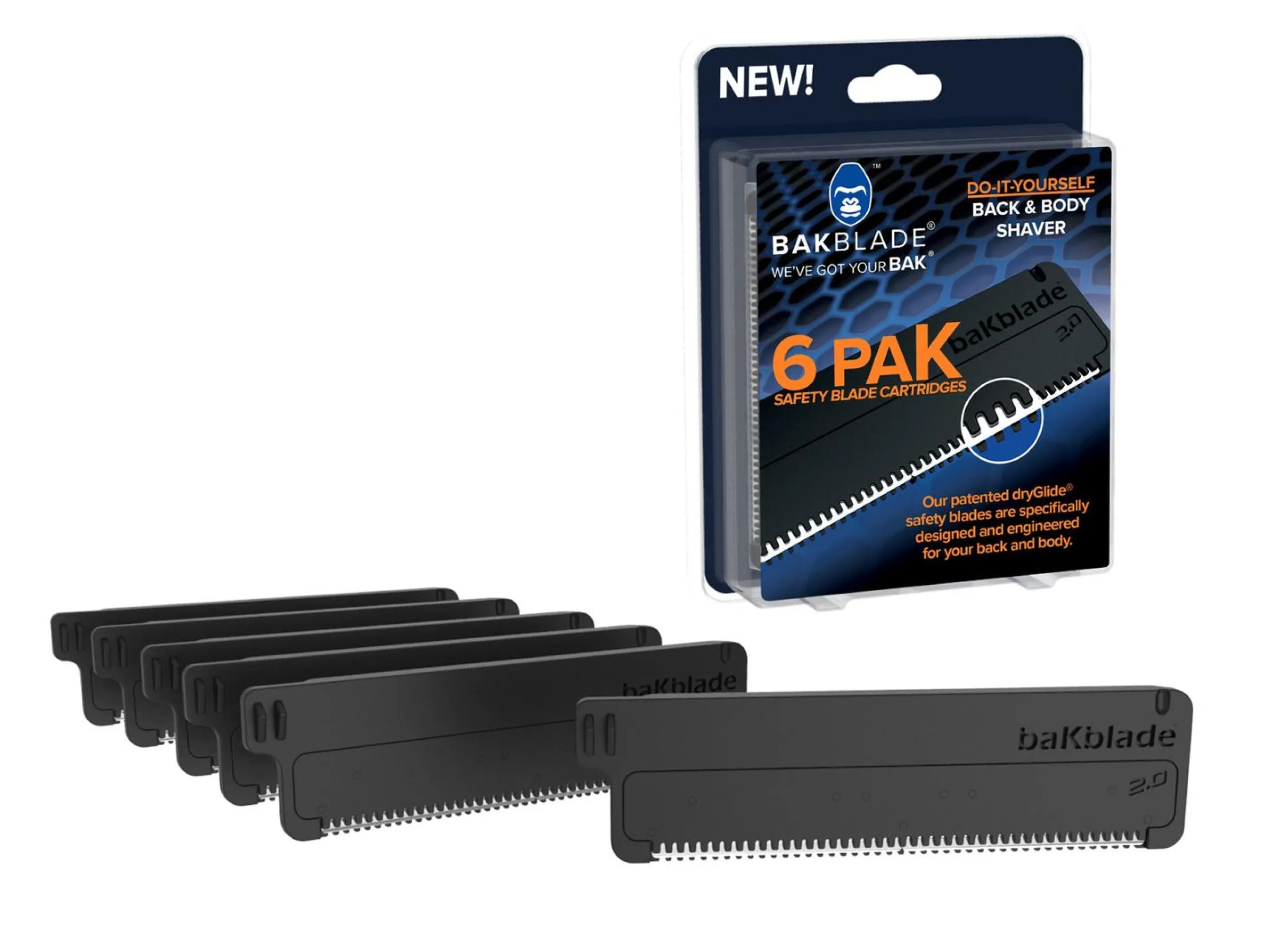 Rakblad för Bakblade 2.0 6-pack