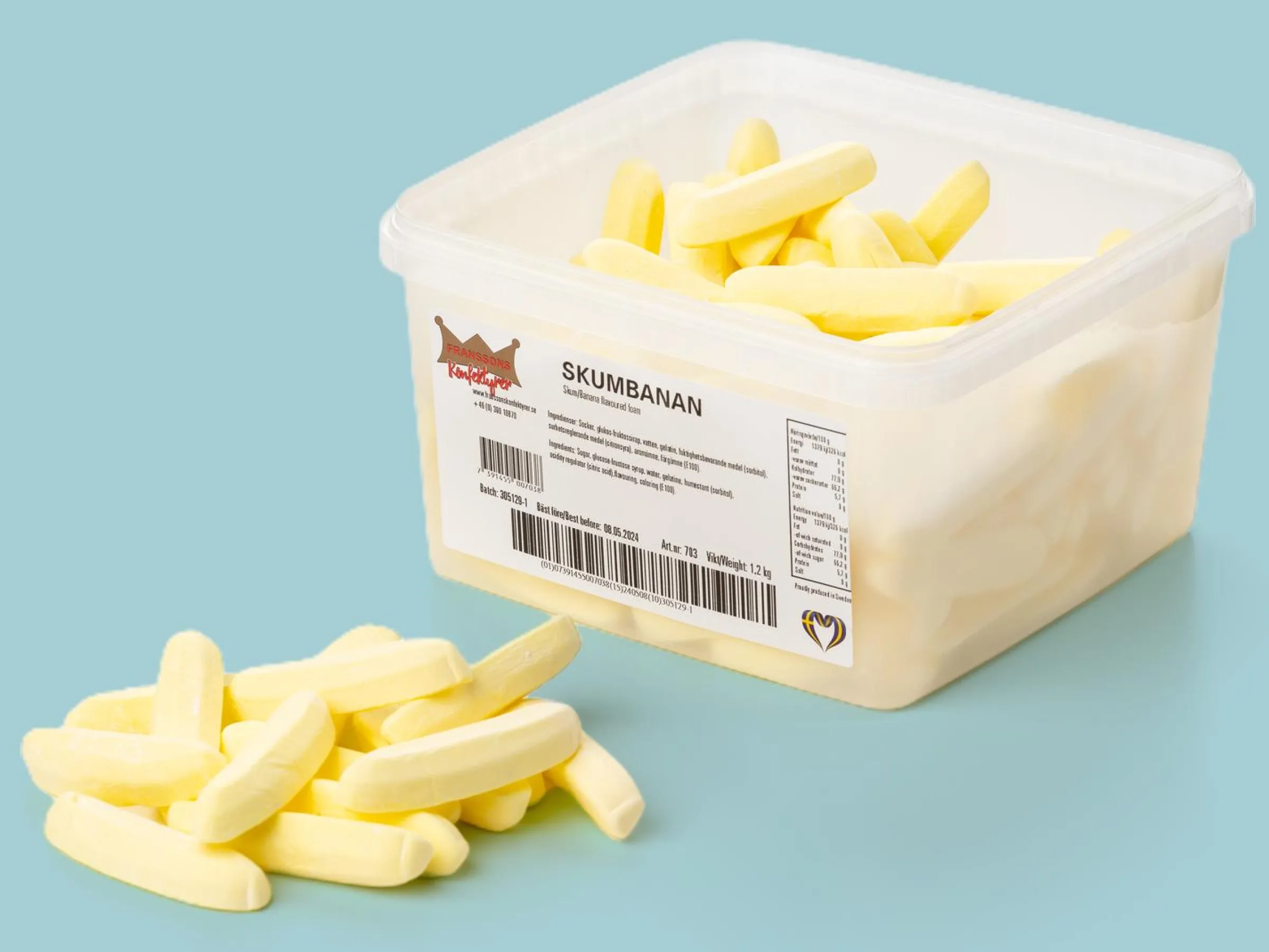 Skumbananer Lösgodis 1,2 kg