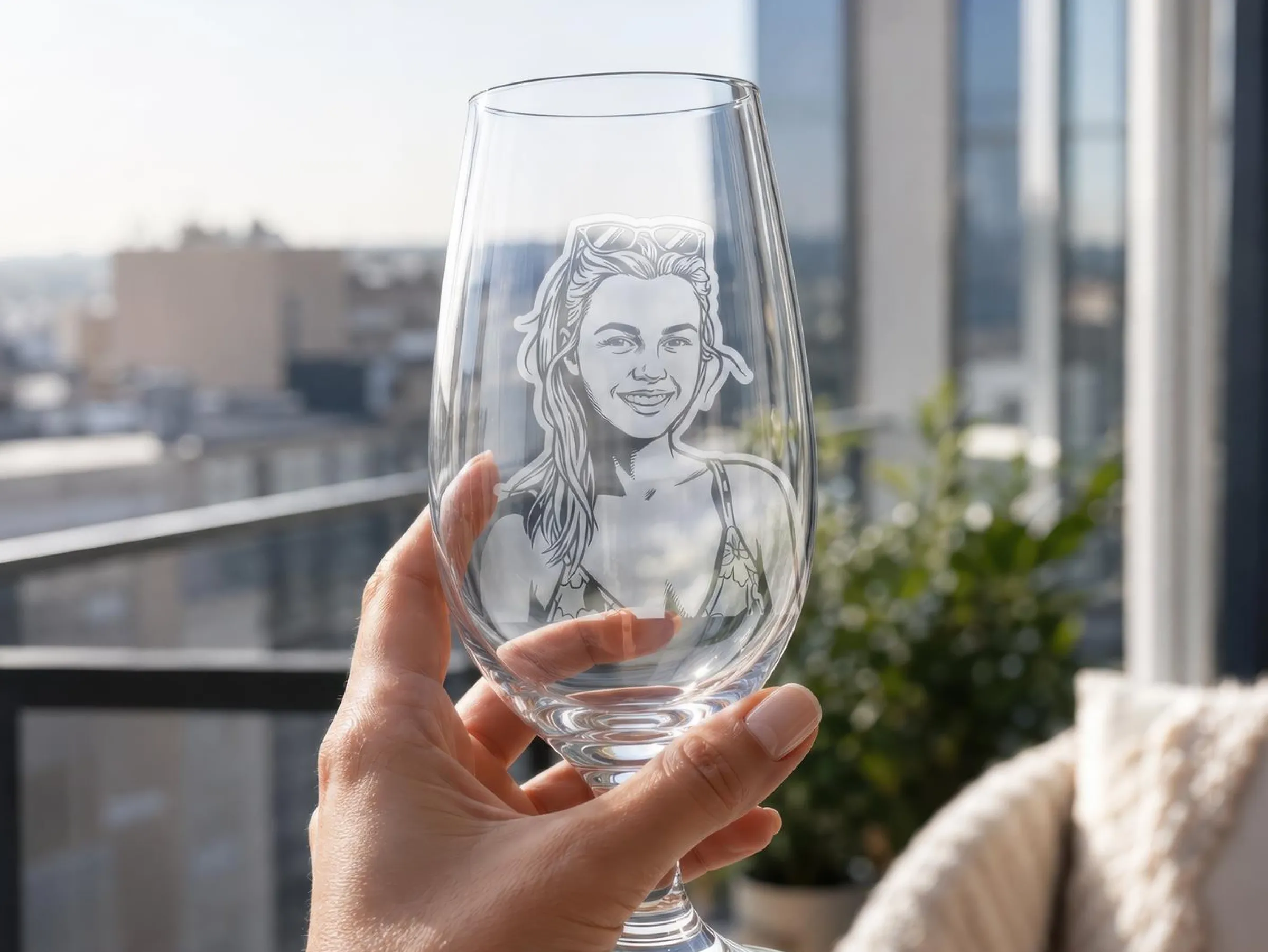 Spiegelau ölglas med gravyr - Eget foto