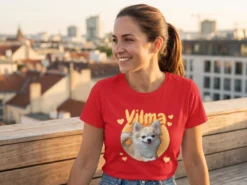 T-shirt med Foto - Retrodesign husdjur