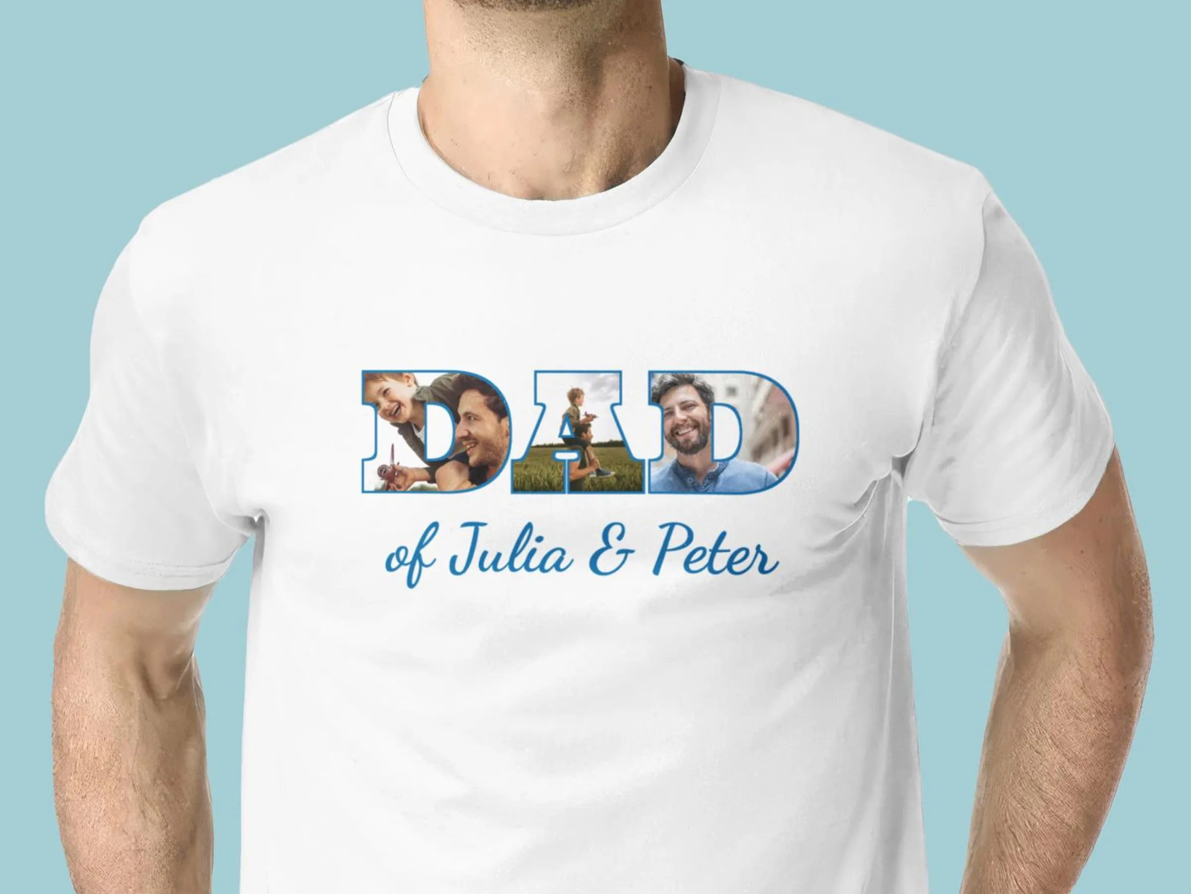 T-shirt med Foto & Text - Dad