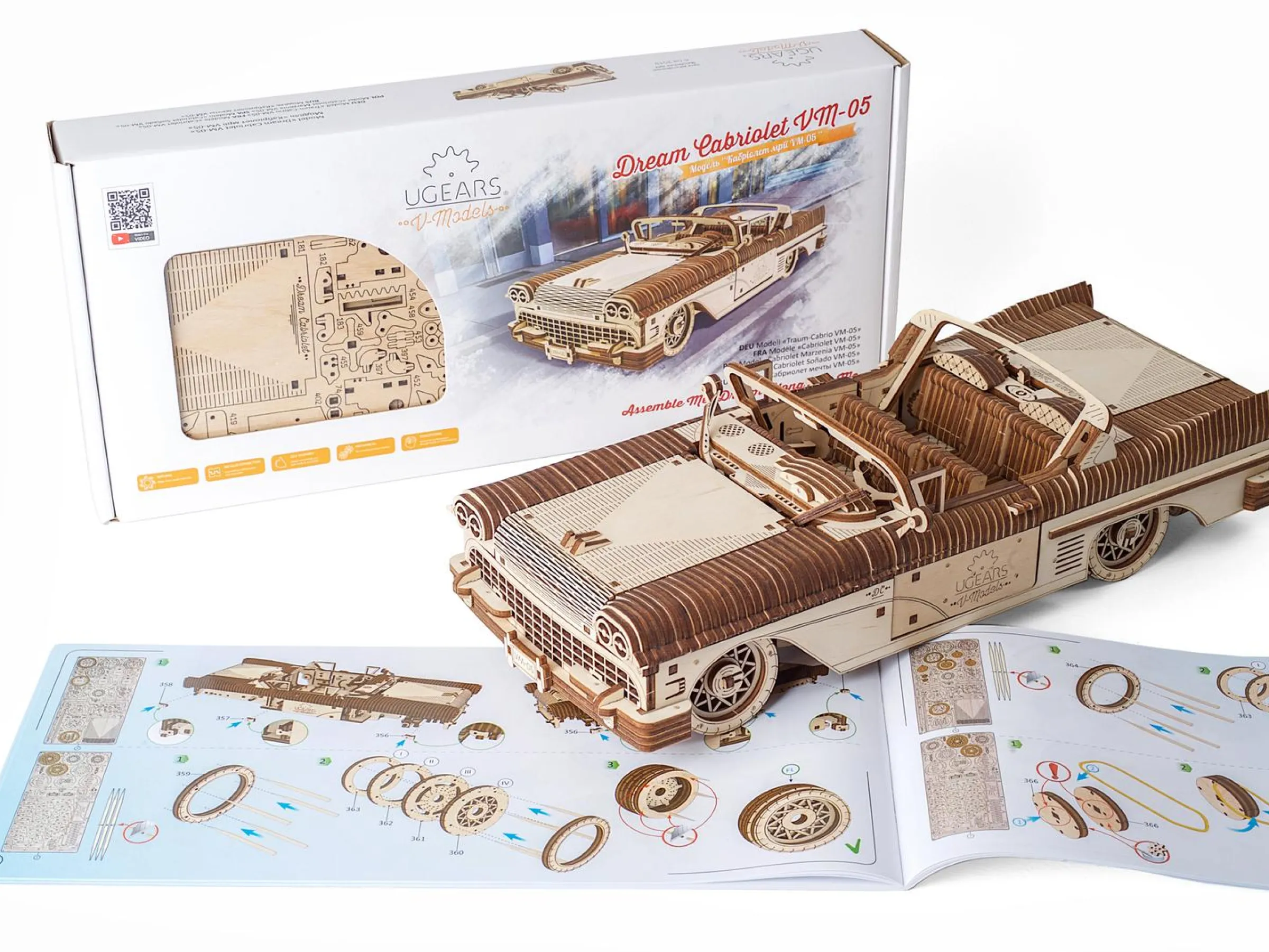 Ugears 3D-pussel i Trä - Cabriolet