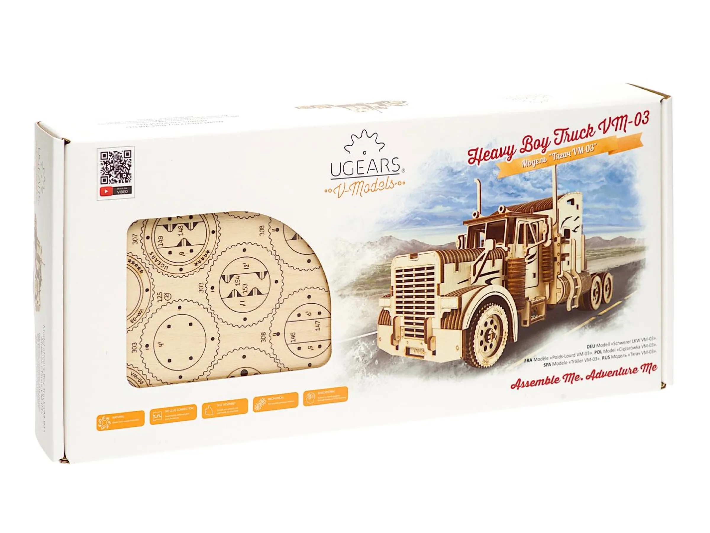 Ugears 3D-pussel i Trä - Heavy Boy Lastbil