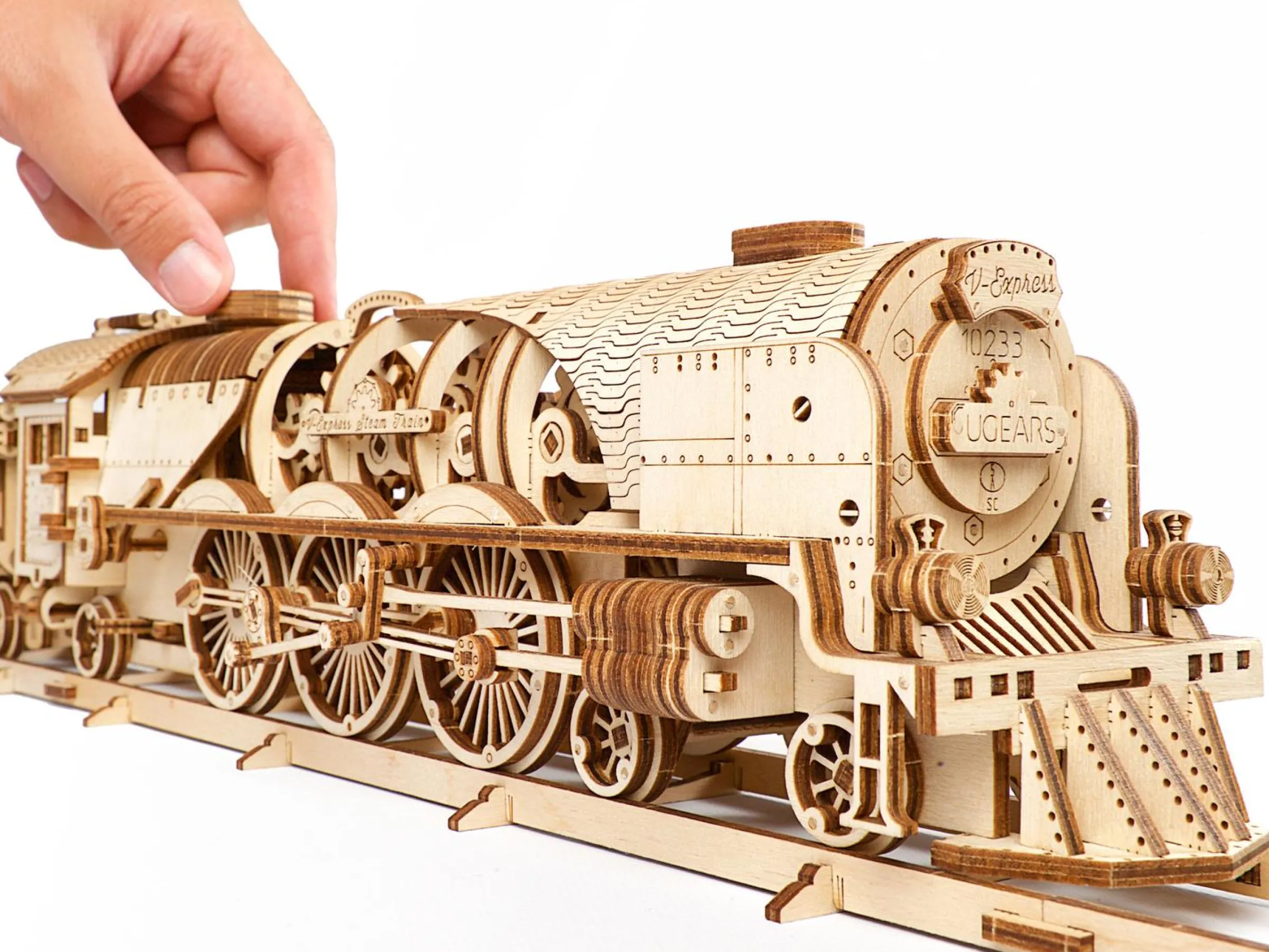 Ugears 3D-pussel i Trä - Tåg