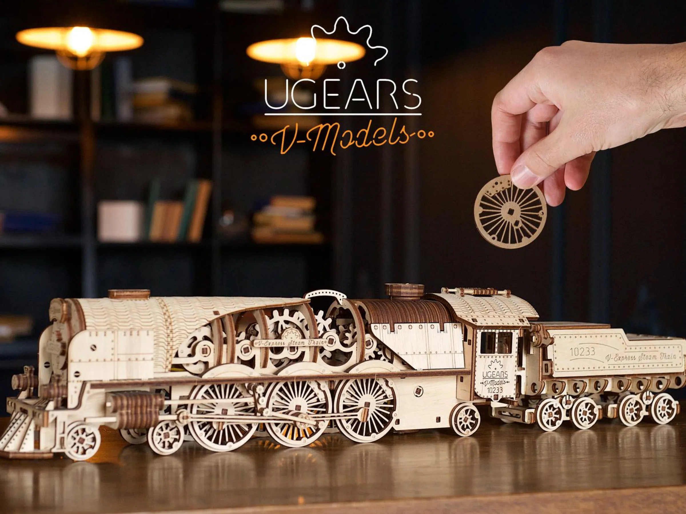Ugears 3D-pussel i Trä - Tåg