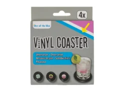 Vinylplattor Glasunderlägg 4-pack