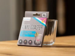 Vinylplattor Glasunderlägg 4-pack